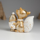 Фигурка полистоун «Лисёнок в шарфике с белой совой», 9.5×5×9.5 см - Фото 5