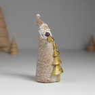 Фигурка полистоун «Дед Мороз с золотой ёлкой, с колокольчиком», 4×4.5×10.8 см - Фото 3