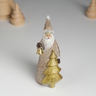 Фигурка полистоун «Дед Мороз с золотой ёлкой, с колокольчиком», 4×4.5×10.8 см - Фото 5