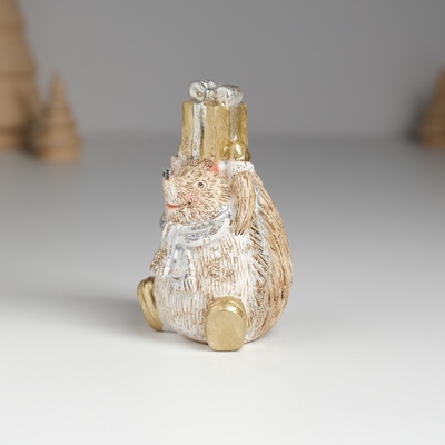 Фигурка полистоун «Ёжик коричневый», 4.8×4.5×8.2 см, МИКС