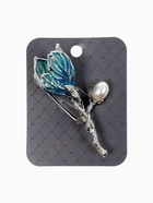 Брошь «Цветочек», цвет голубой в серебре - фото 809414763