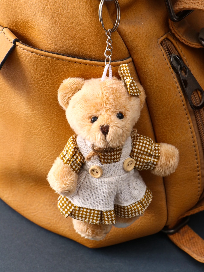 Брелок для ключей на кольце «Игрушка. Мишка в сарафане», на сумку, рюкзак, 8.5×4×12.5 см