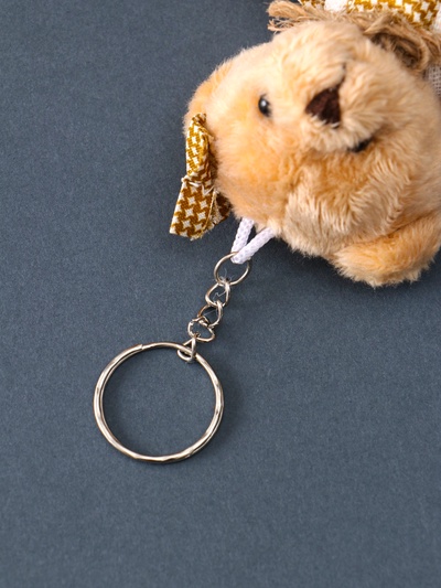 Брелок текстиль "Мишка в сарафане"  8,5х4х12,5 см