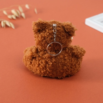 Брелок для ключей на кольце «Игрушка. Мишка коричневый с бантиком», на сумку, рюкзак, 9×6×9.5 см