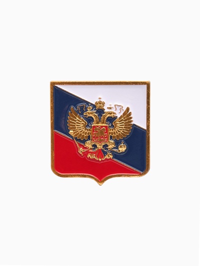 Значок «Герб», 3 см, цветной в золоте