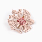 Значок «Герб РФ», 3 см, красный в золоте - Фото 3