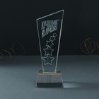 Фигура стекло «Стела наградная. Лучший из лучших», со звёздами, 5.7×3×23 см - Фото 3