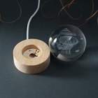 Фигурка светящаяся стекло «Шар. Дирижабль», d=6 см, подставка дерево, USB - Фото 10