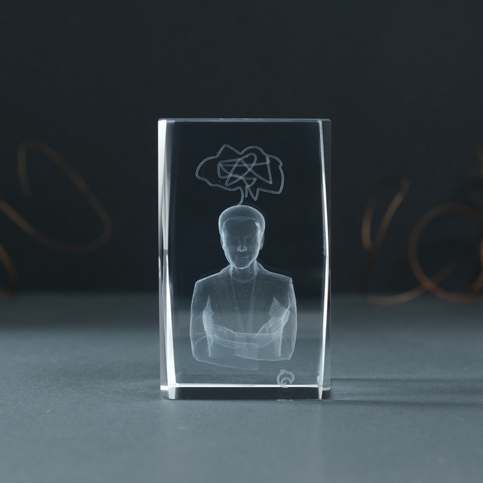 Фигурка стекло прямоугольник «Мыслитель», 5×5×8 см