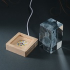 Фигурка светящаяся стекло «Прямоугольник. Мыслитель», подставка дерево, USB, 7×7×10 - Фото 9