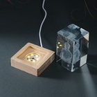 Фигурка светящаяся стекло «Прямоугольник. Мыслитель», подставка дерево, USB, 7×7×10 - Фото 10