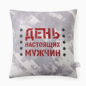 Подушка декоративная «Этель. День настоящих мужчин», 40×40 см, велюр