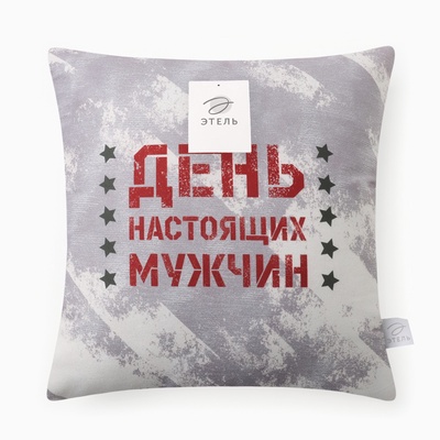 Подушка декоративная «Этель. День настоящих мужчин», 40×40 см, велюр