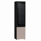 Шкаф-витрина «МОБИ. Сидней 13.201», с полками, 500×413×2052 мм, цвет антрацит/веллюто капучино - Фото 1