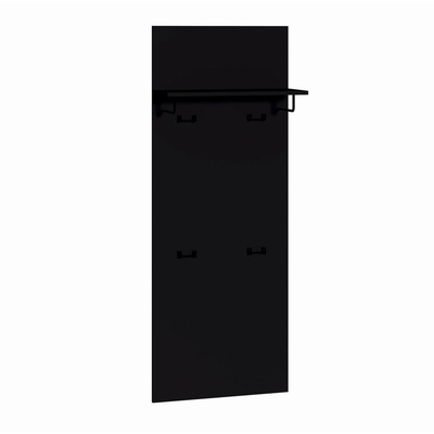 Вешалка в прихожую «МОБИ. Сидней», с полкой, с крючками, 600×266×1578 мм, цвет чёрный