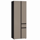 Шкаф комбинированный «МОБИ. Сидней», с полками, с штангой, с ящиком, 840×573×2400 мм, цвет антрацит/веллюто капучино - Фото 1