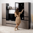 Гостиная «МОБИ. Сидней» комплект из 5 модулей, 2649×413×2052 мм, цвет антрацит/веллюто капучино - Фото 7