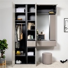 Прихожая «МОБИ. Сидней», компоновка 1, 5 модулей, 1680×573×2400 мм, цвет антрацит/веллюто капучино - Фото 3