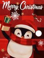 Подарочные пакеты новогодние крафт «Рождество», 15?21?8 см, Набор 5 шт. (комплект 2 шт) - фото 42938612