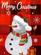 Подарочные пакеты новогодние крафт «Рождество», 15?21?8 см, Набор 5 шт. (комплект 2 шт) - фото 42938624