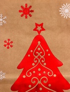 Подарочные пакеты новогодние крафт «Чудо», 15?21?8 см, Набор 5 шт. (комплект 4 шт) - фото 42938630