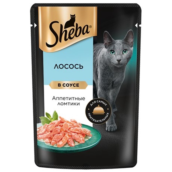 Влажный корм Sheba для кошек, лосось, пауч, 75 г - Фото 1