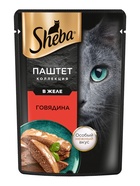 Влажный корм Sheba для кошек с говядиной, паштет в желе, пауч 75 г - Фото 2