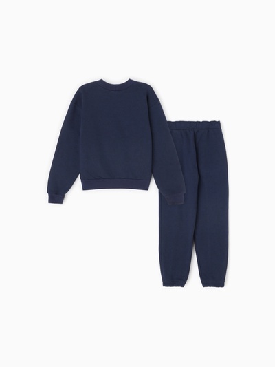 Костюм детский с начёсом (свитшот, брюки) MINAKU: astronaut, синий, рост 146 см