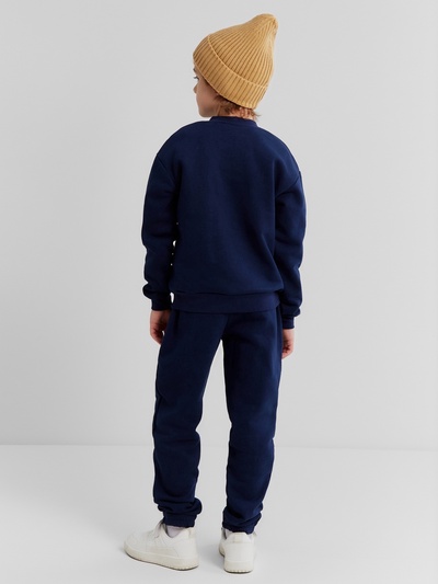 Костюм детский с начёсом (свитшот, брюки) MINAKU: astronaut, синий, рост 146 см