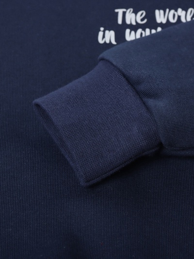 Костюм детский с начёсом (свитшот, брюки) MINAKU: astronaut, синий, рост 146 см