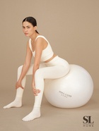 УЦЕНКА Фитбол Sima-Land home 75 см, 1000 гр, антивзрыв, цвет белый - Фото 3