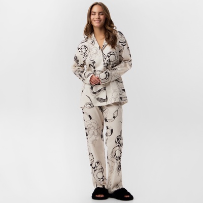 Пижама новогодняя женская KAFTAN «Змея», размер 40-42, бежевый