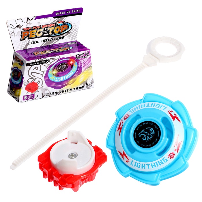 Волчок «Атака зверя», с устройством запуска, цвет МИКС, уценка - Фото 1