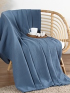 Плед вафельный «Этель» Waffle, 180×240 см, синий, вафля 195 г/м² - Фото 4