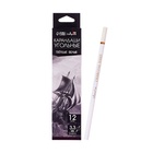 Уголь в карандаше, Calligrata TOP, грифель d=3.3 мм, белый, твердый - Фото 1