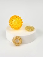 Массажёр для рук и ног, d=3.5 см, 2 кольца, жёлтый - Фото 4