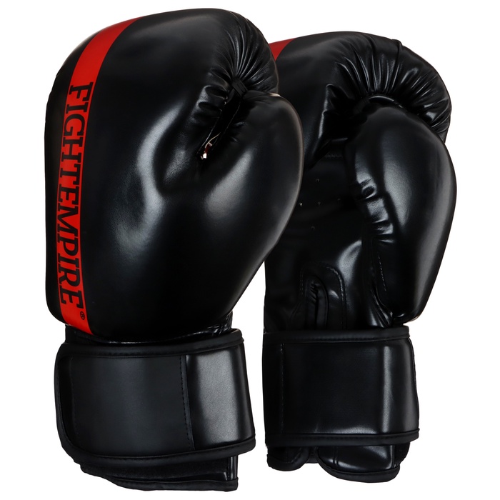 Перчатки боксёрские FIGHT EMPIRE, чёрно-красные, размер 14 oz - Фото 1