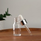Бутылочка для хранения, с пипеткой, 10 мл, цвет серебристый/белый - Фото 3