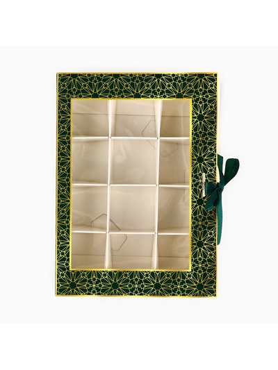 Коробка для конфет на Рамадан, 12 ячеек Eid Mubarak 18.5×13.5×3.5 см