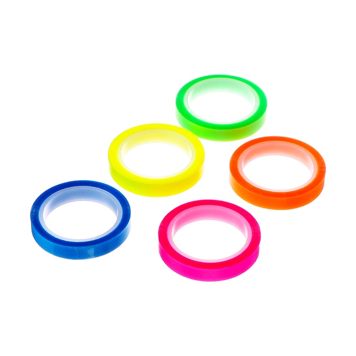 Набор 5 штук текстовыделительная клейкая лента 6 мм × 5 м