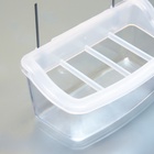 Кормушка для птиц, 11.7×6.3×5.5 см, внутренняя, с разделителем, пластик, прозрачная - Фото 4