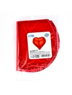 Шар воздушный фольгированный 9" Сердце, красный, для палочки - Фото 3