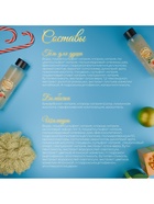 Новогодний подарочный набор косметики SB BEAUTY, шампунь, гель для душа, бомбочка, мочалка, с ароматом мандарина - фото 58021314