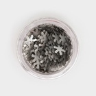 Глиттер пищевой фигурный снежинки серебрянные - Фото 2