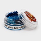 Глиттер пищевой фигурный снежинки синие - Фото 2