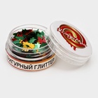 Глиттер пищевой фигурный «Ёлки разноцветные», 0.5 г - Фото 3