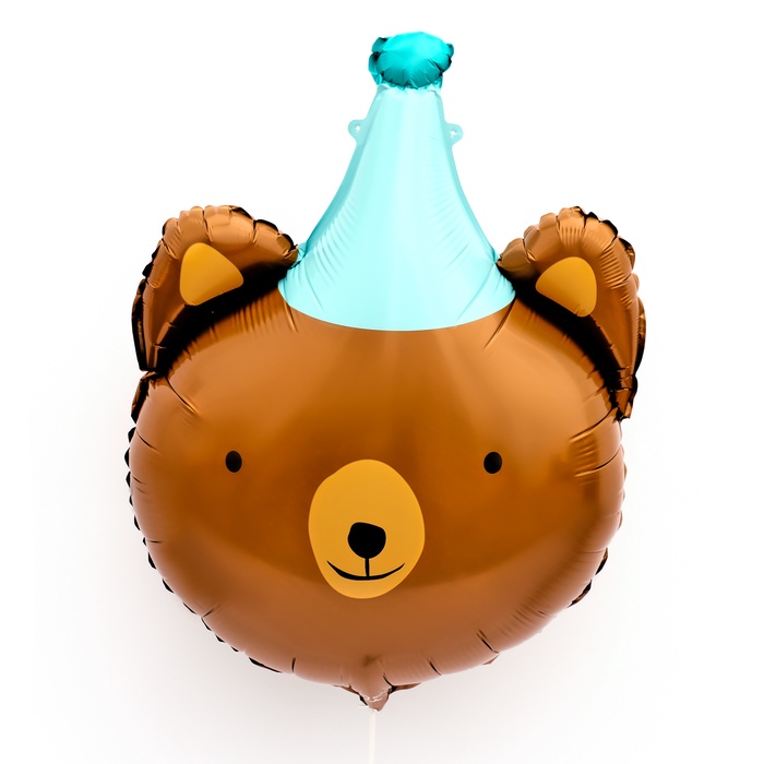 Воздушный шар фольгированный 27" «Мишка именинник», фигура - Фото 1