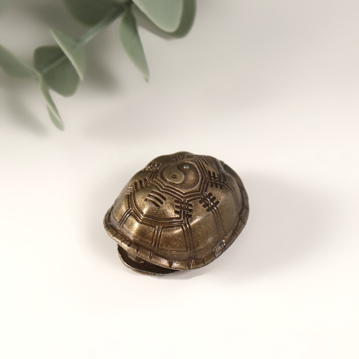 Фигурка металл «Панцирь черепахи с монетками», d=1.1 см, 3×2.4 см