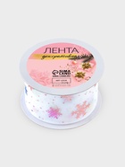 Лента капроновая «Снежинки», 40 мм, 9±0.5 м, белая - Фото 4