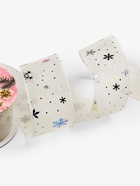 Лента капроновая «Снежинки», 40 мм, 9±0.5 м, молочная - Фото 4